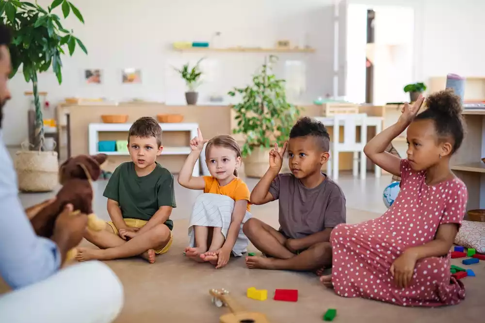 Children in the Pebble Path room at Montessori Home Early Learning Shepparton
